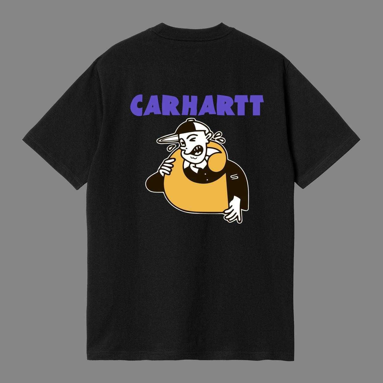 Футболка carhartt кархарт оригинал черная фиол лого