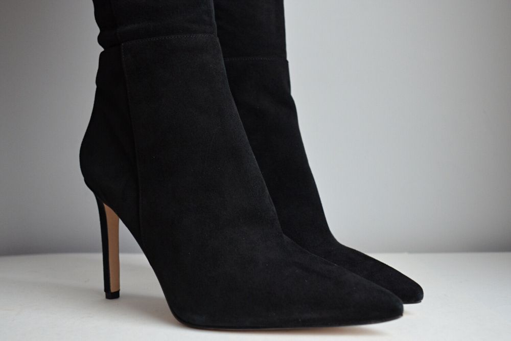ZNIEWALAJĄCE muszkieterki kozaki do pół uda Sam Edelman dopasowane 40