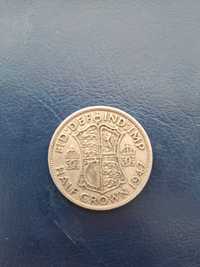 Moneta Wielka Brytania HALF CROWN 1947