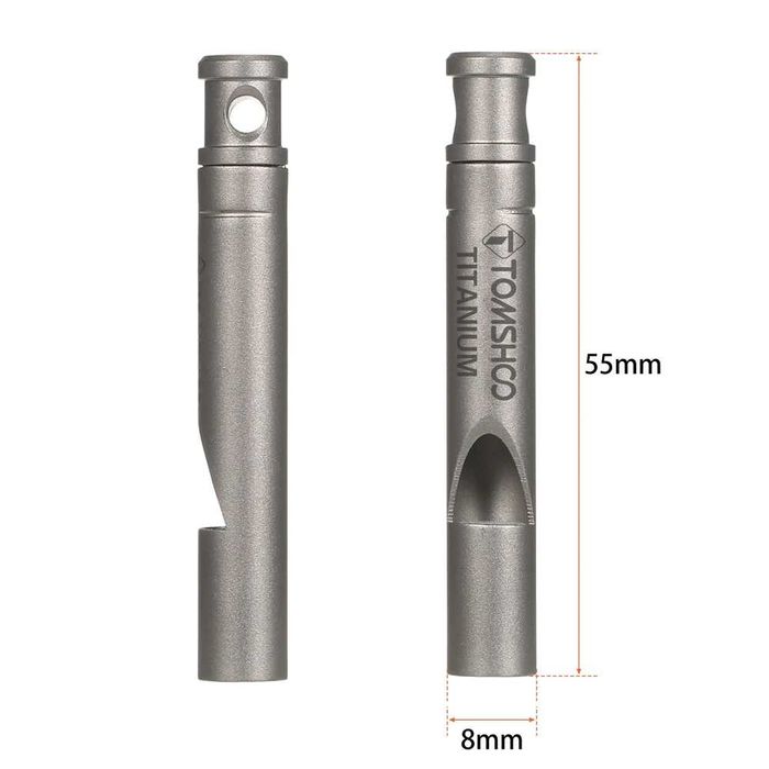 EDC Титановий свисток на шию Tomshoo брелок туристичний на шнурку