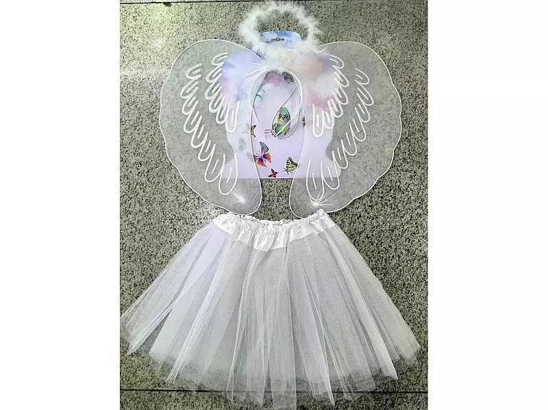 Strój aniołka krzydełka ze spódniczką + aureolka. Adar