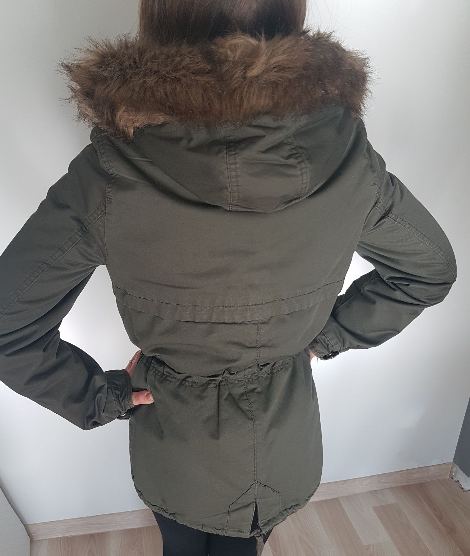 Kurtka parka h&m khaki