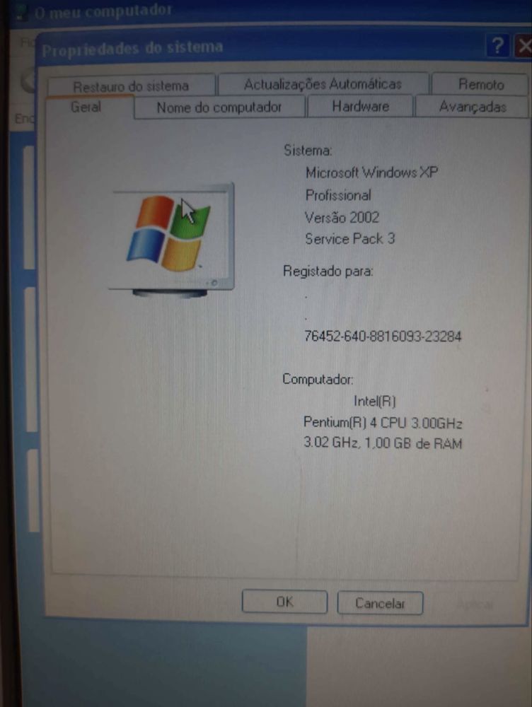 Computador desktop torre windows xp