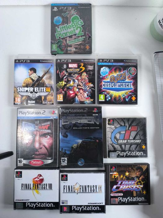 Jogos Playstation 1 2 e 3