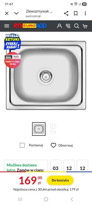 Zlewozmywak Deante Stal Nierdzewna 11 sztuk