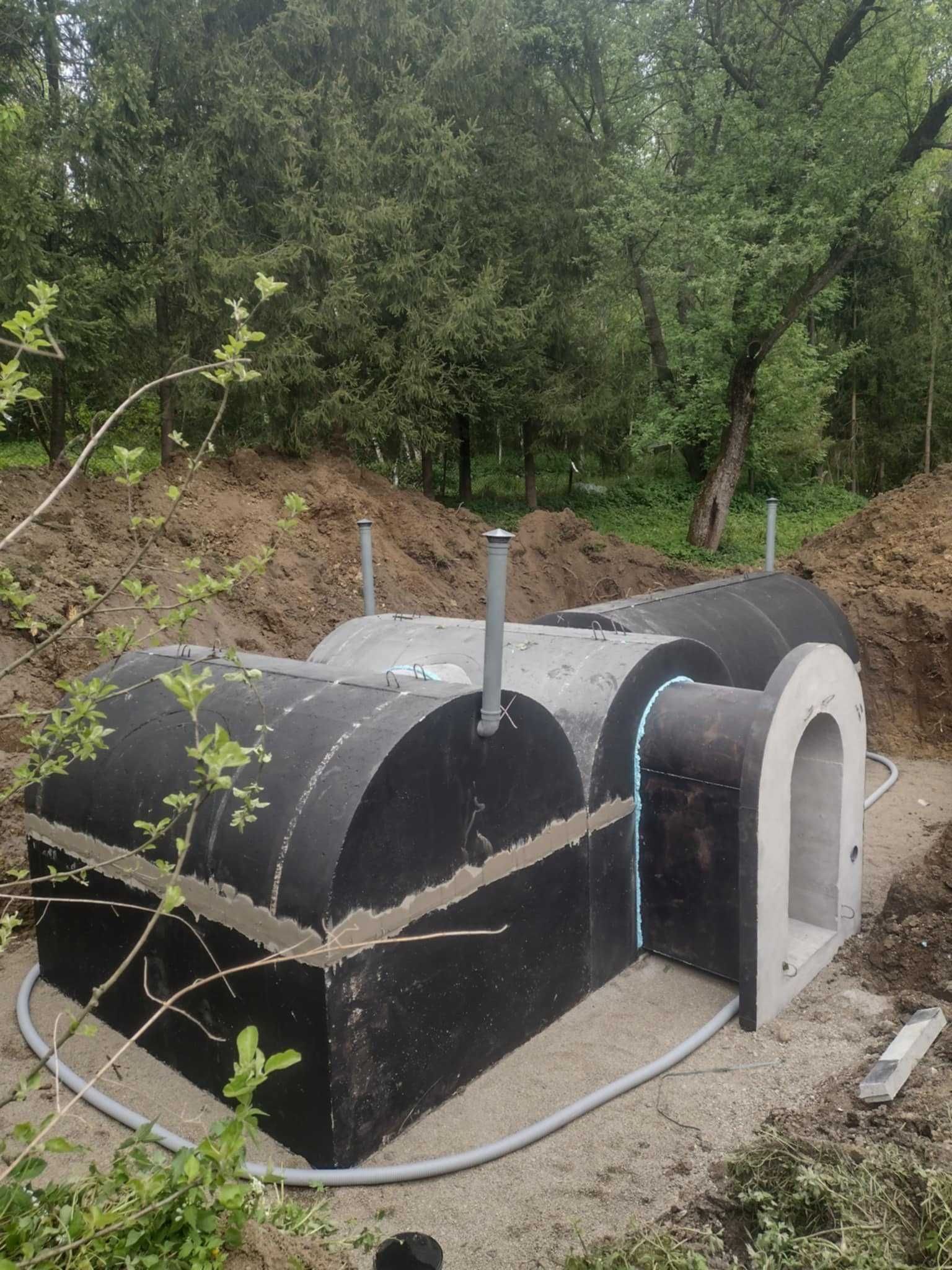 Piwnica betonowa 3x350 ziemianka ogrodowa B30W8 drzwi schody wentylacj