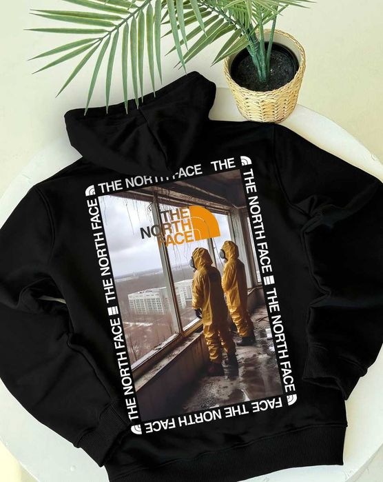 Черная кофта The North Face OrangeBox // ТНФ Худи ХС С М Л ХЛ