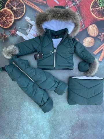 Зимовий дитячий комбінезон-трансформер 3в1 від 0 до 2 років