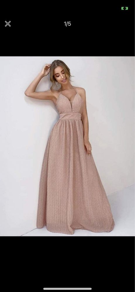 Vestido de festa Rose gold