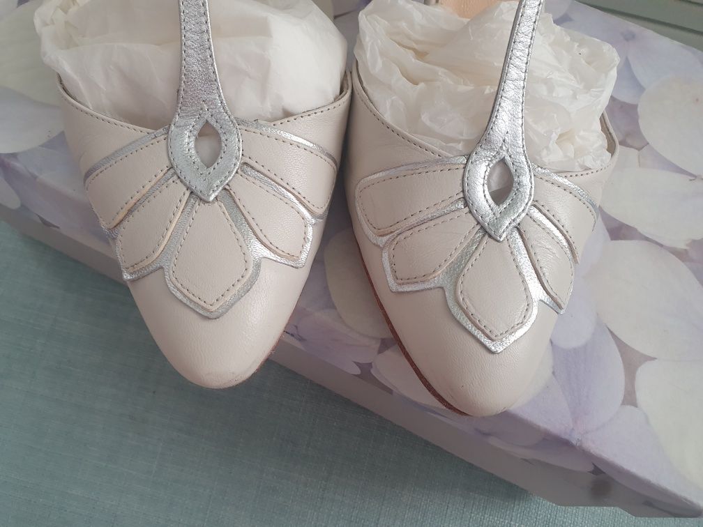 Buty ślubne taneczne Rachel Simpson Gardenia 100% skóra