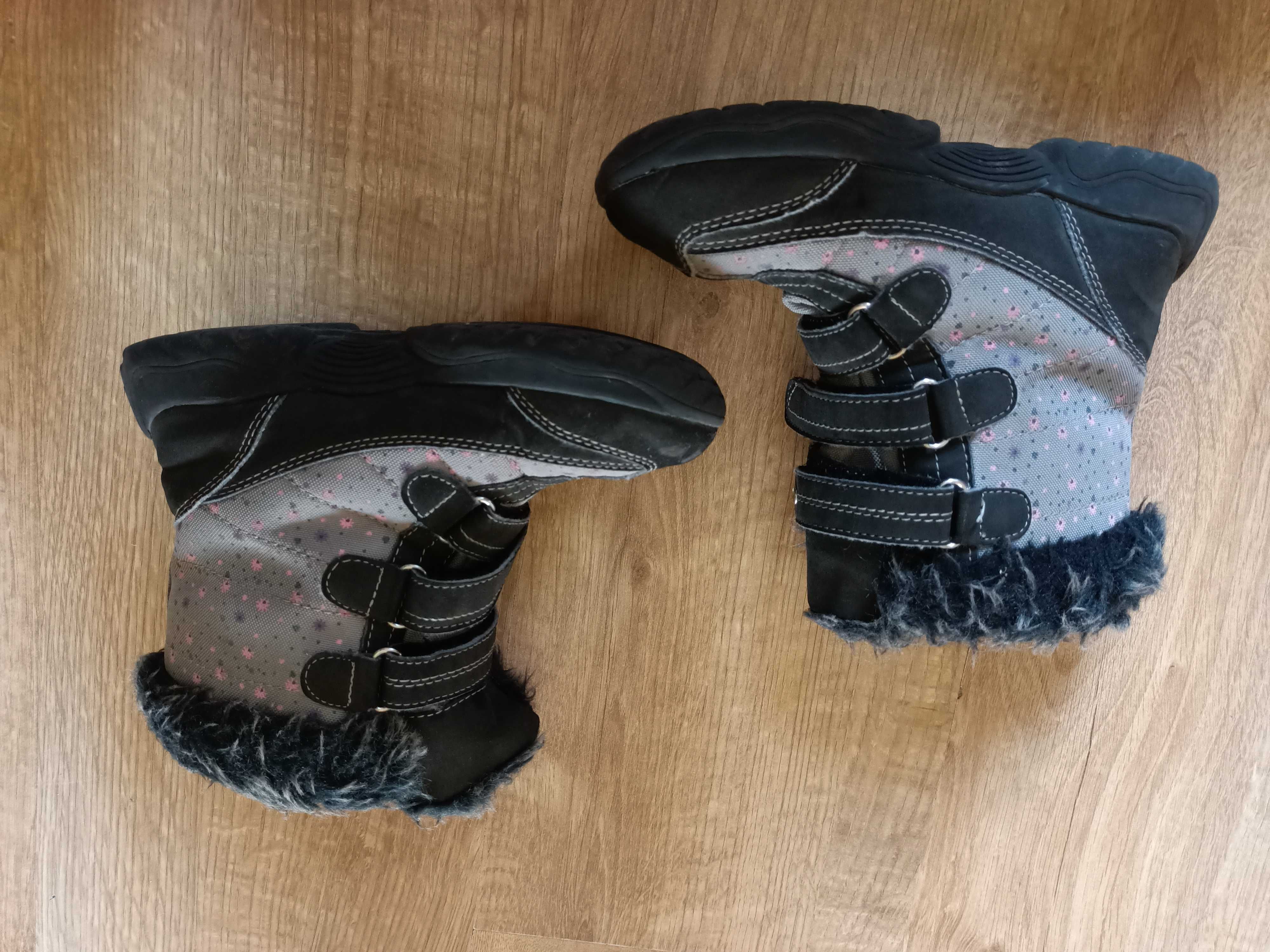 Kozaki zimowe buty dziewczęce 29, 30 19,2cm, CCC,nelli blue