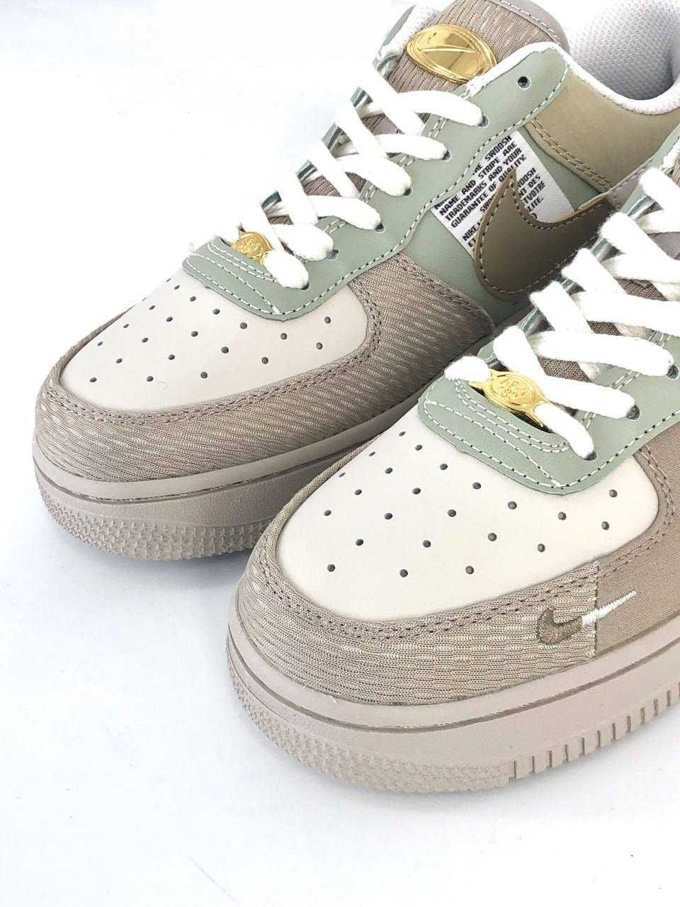 Чоловічі кросівки Nike  air force 1 білий з сірим 7635 ТОПЧИК