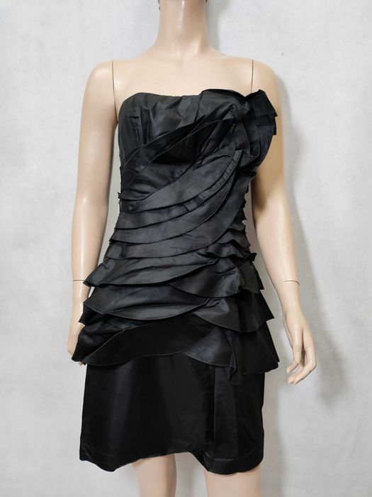 Sukienka gorsetowa koktajlowa weselna czarna 36 S SU0135A SARA KELLY