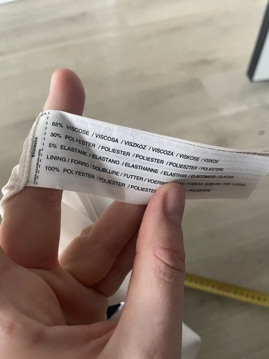 Mango Suit біла спідниця олівець міні з віскоза юбка