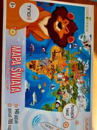 Gra Trefl Mapa świat , edukacyjna gra planszowa z puzzlami