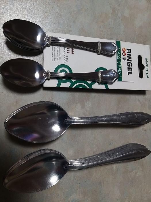 ложки чайные нержавейка и столовые алюминиевые
