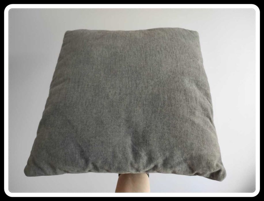 Poduszka dekoracyjna ozdobna szara