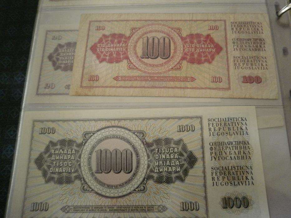 JUGUSLAVIA 14 Notas, 10 NÃO CIRCULADAS e 4 muito bom estado ver fotos