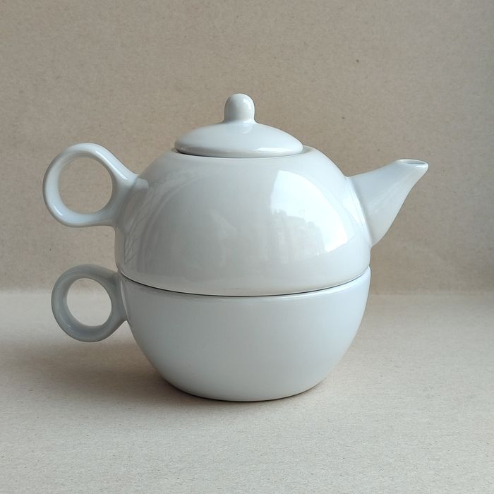 Керамічний чайник і чашка набір