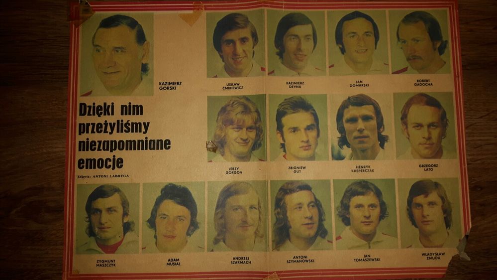 Plakat Srebrnych Medalistów Mistrzostw Świata z RFN w 1974 r.