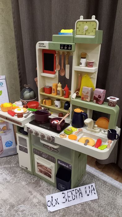 Кухня дитячі 93см.з яйцеваркою нові 74придмета,,лимо тойс,, муз,світ,