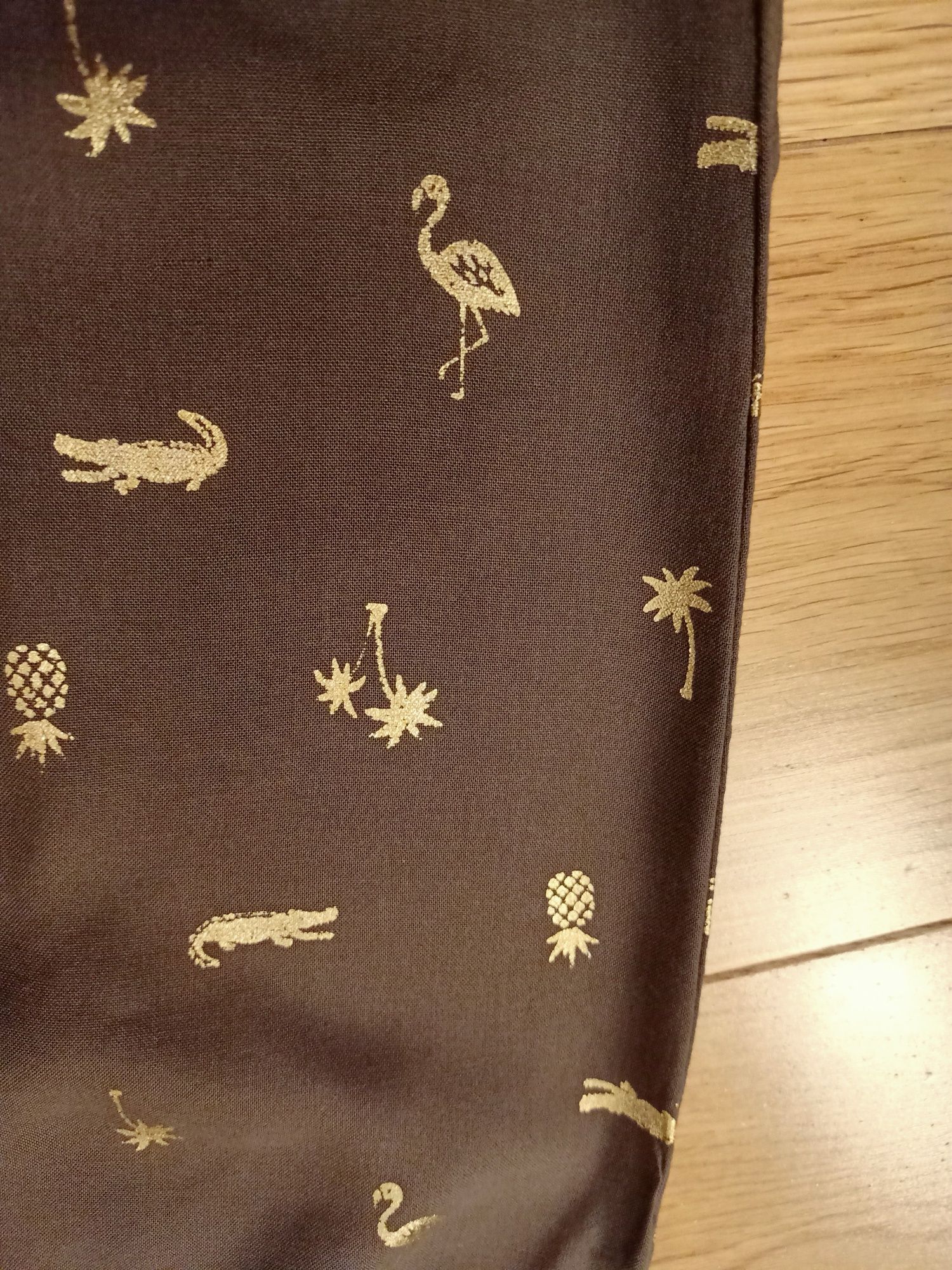 Spodnie haremki h&m r 116 khaki złote flaming ananas super stan!
