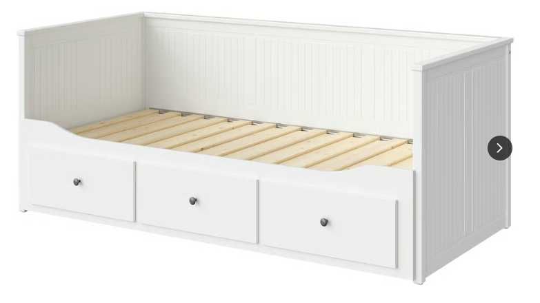Cama HEMNES c/3 gavetas, branca, sem colchões