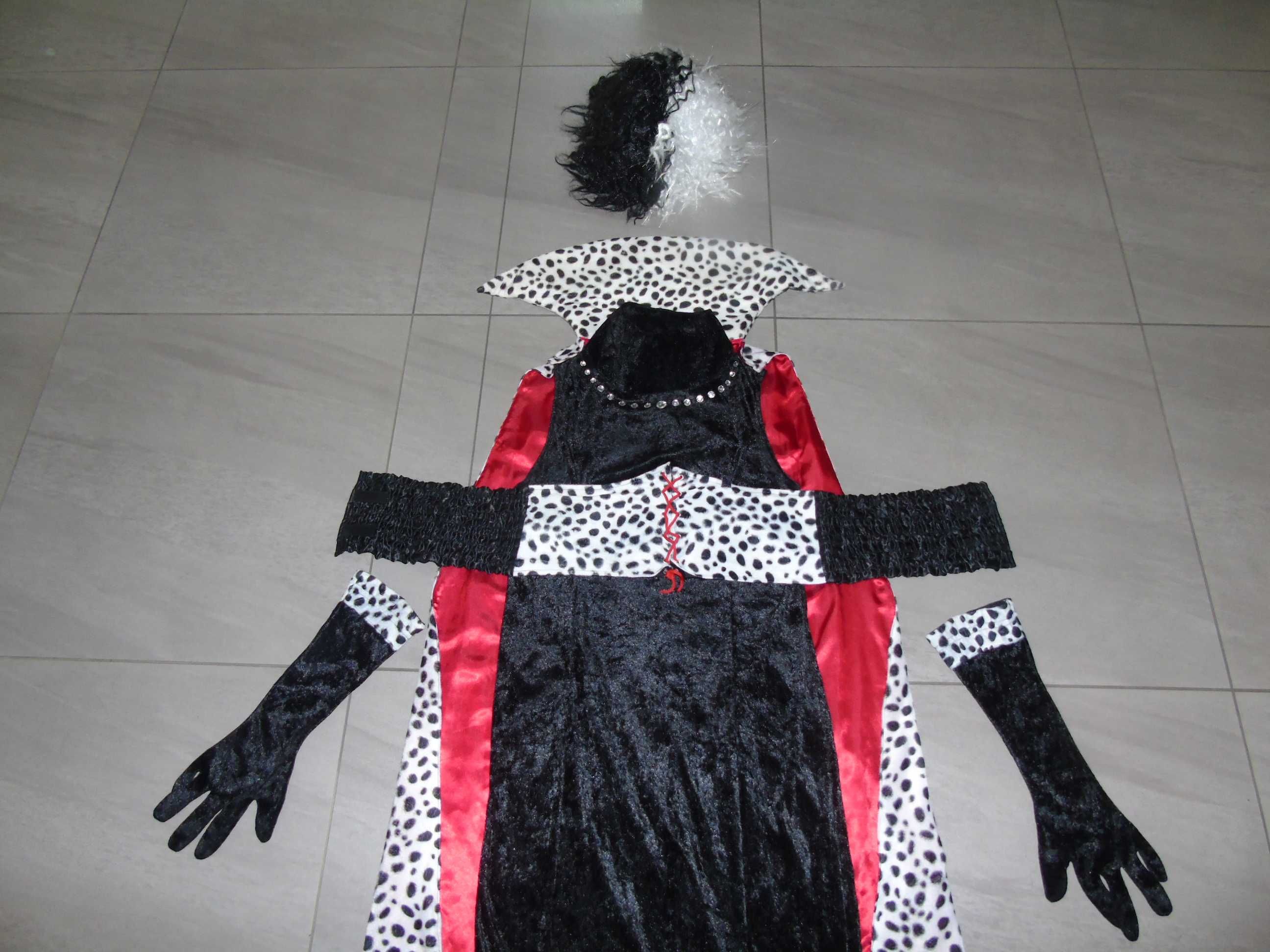 Strój sukienka Cruella Demon 101 Dalmatyńczyków r M dla dorosłych