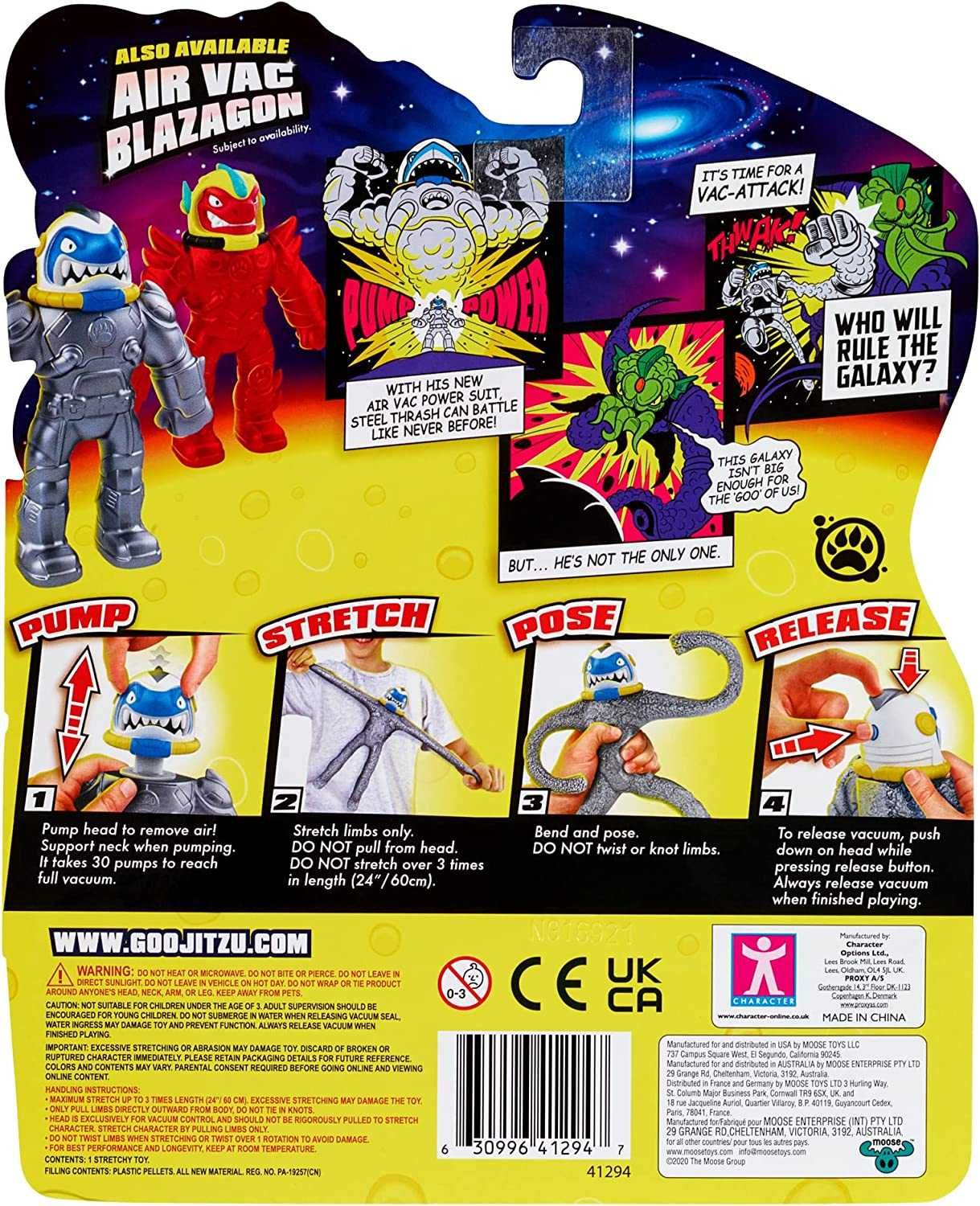 Goo Jit Zu Galaxy Blast AIR VAC Steel Thrash Гуджитцу траш Акула Насос