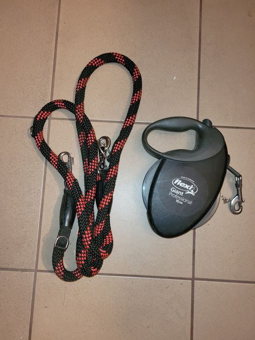 Smycz flex plus lina dla dużego psa