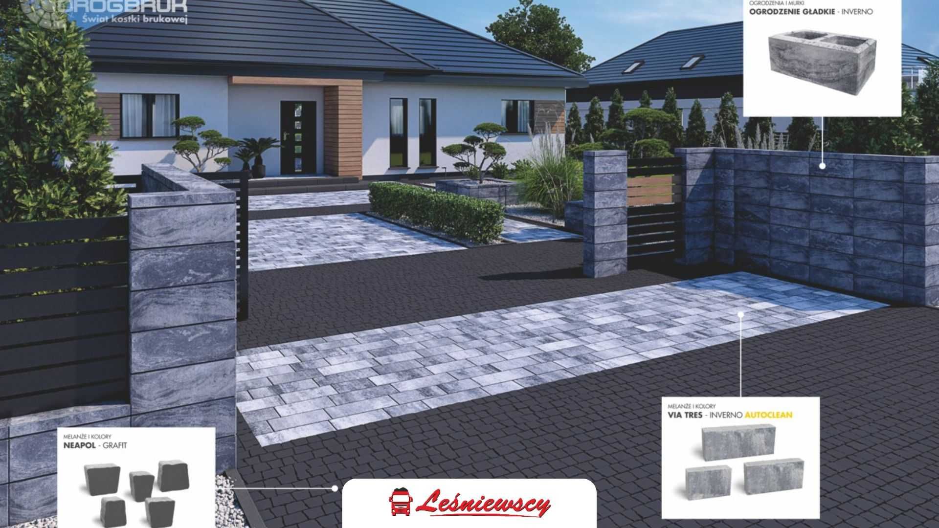 Kostka brukowa Drogbruk-Moderno na podjazd chodniki taras dostawa HDS