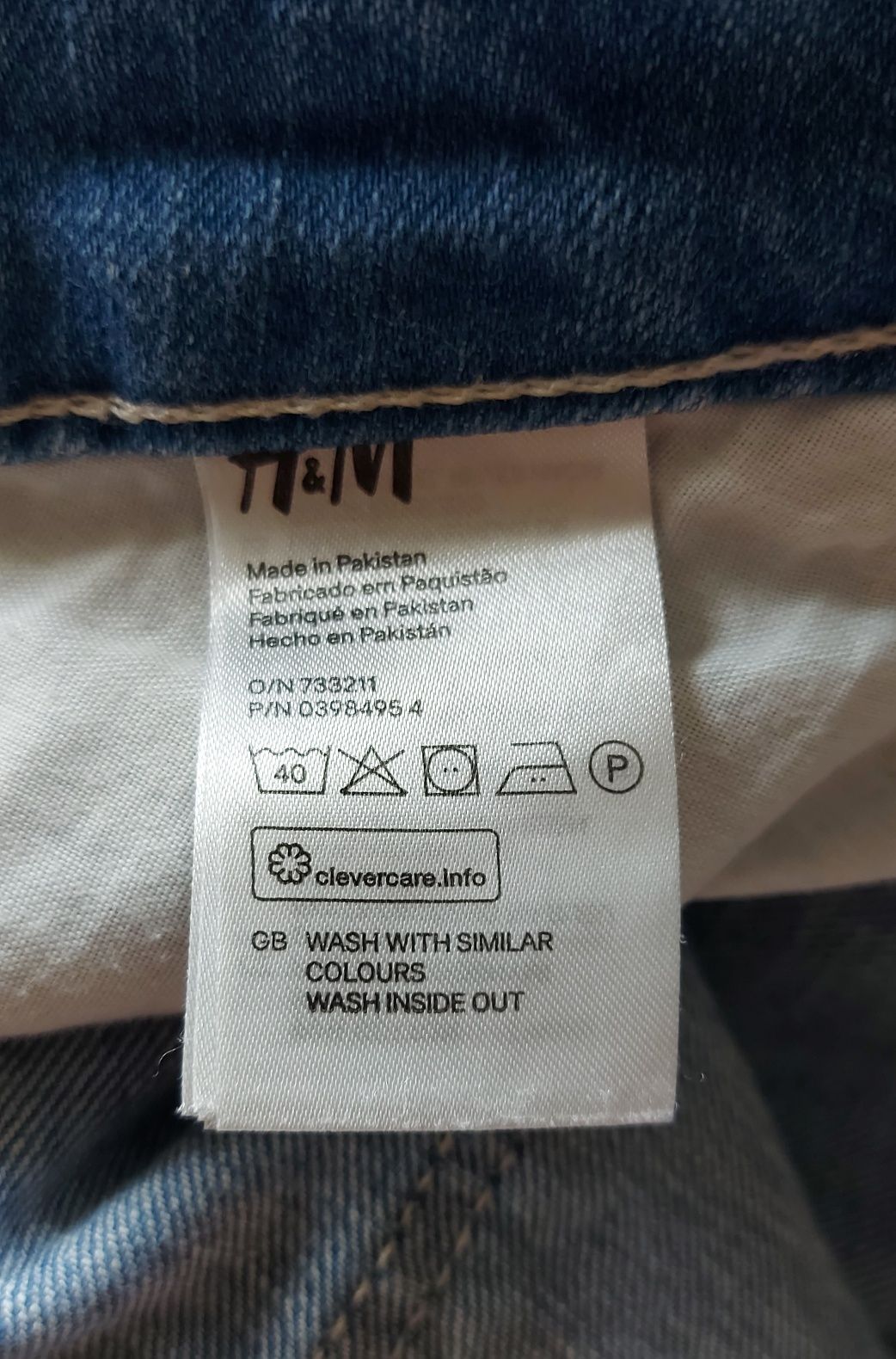 Spodnie jeansy, jasne, girlfriend fit, H&M, 46