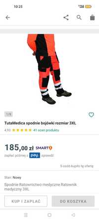 Spodnie bojówki ratownicze tutamedica 3xl