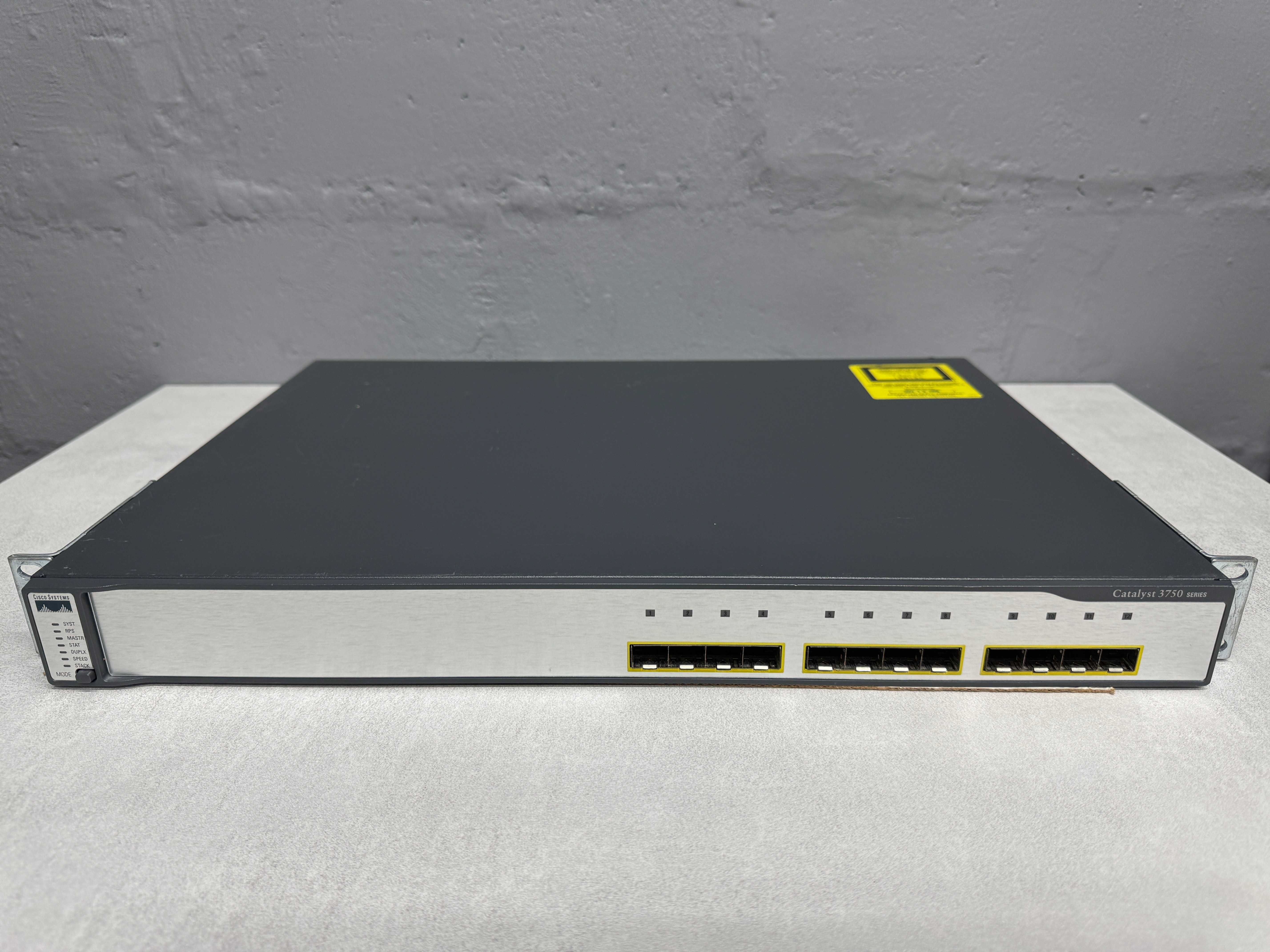 12 SFP коммутатор Cisco Catalyst WS-C3750G-12S-S L безнал/гарантия