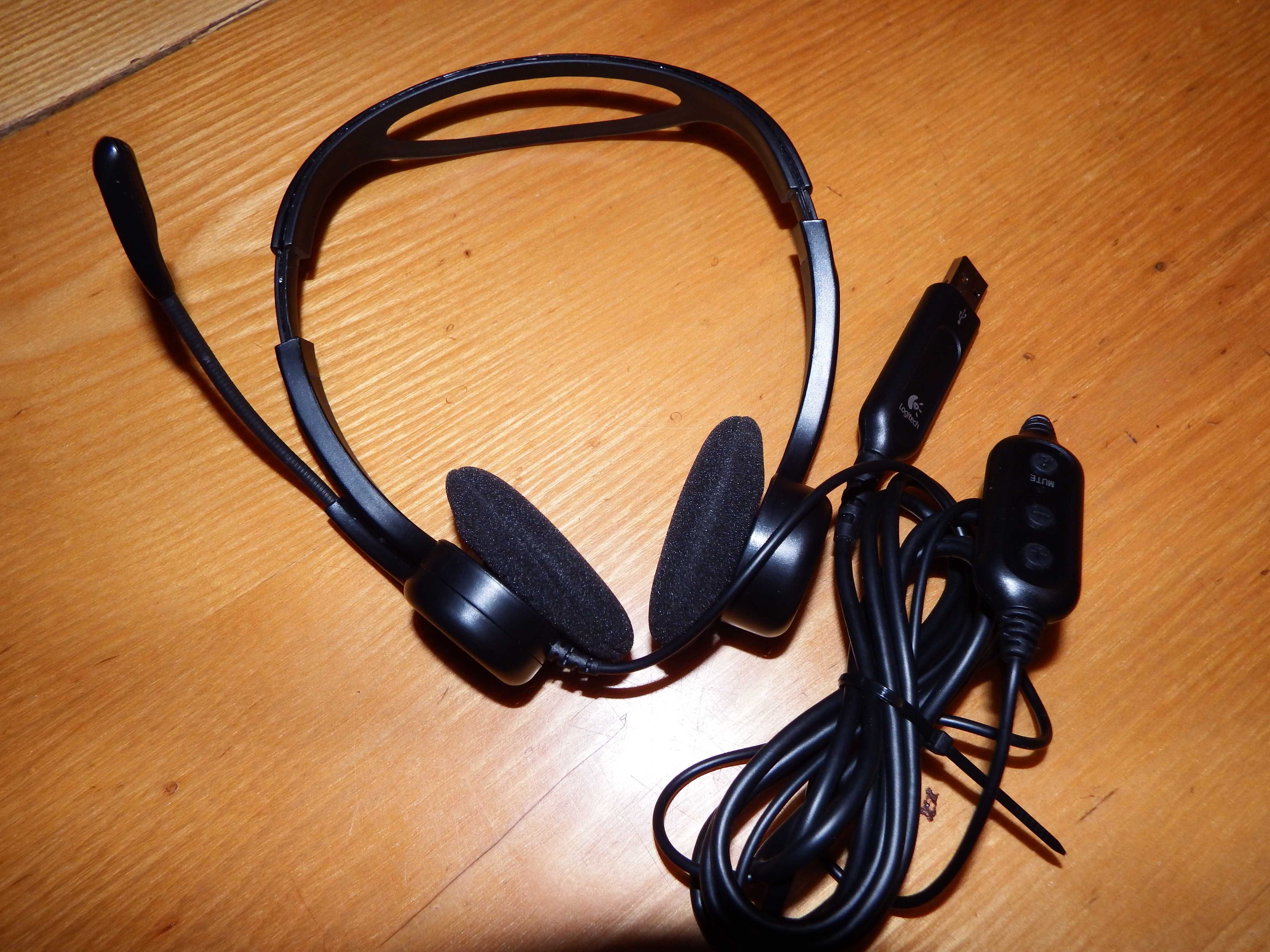 Słuchawki do komputera Logitech PC Headset 960 USB z mikrofonem ,nowe.