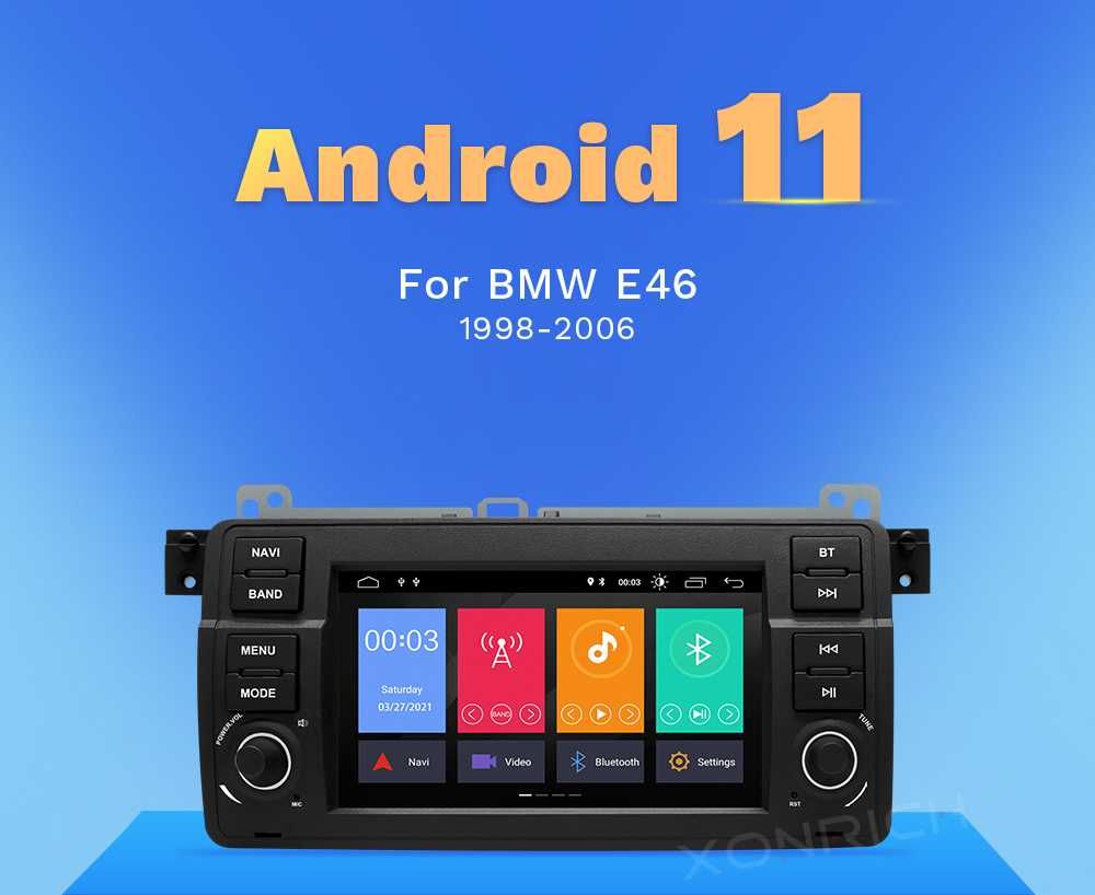 NOVO - Rádio ANDROID 11 para BMW Série 3 - E46 - 4GB RAM/64GB ROM