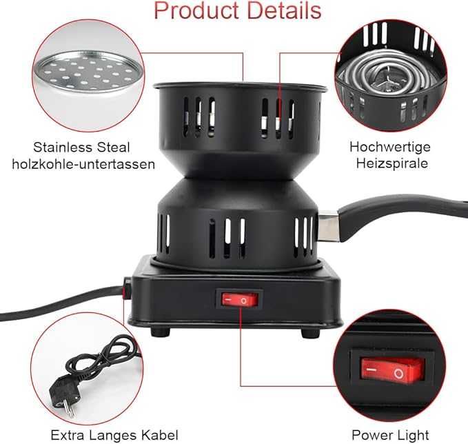 Elektryczny grill węglowy - HOT PLATE