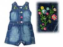 Kombinezon jeansowy Minoti z odpieciem w kroczku r. 80-86 cm 12 -18 m