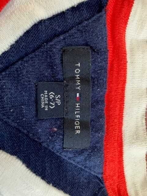 Granatowy sweterek, Tommy Hilfiger, 6 -7lat