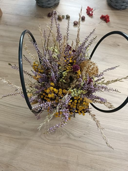 Flowerbox z suszonych i stabilizowanych roślin