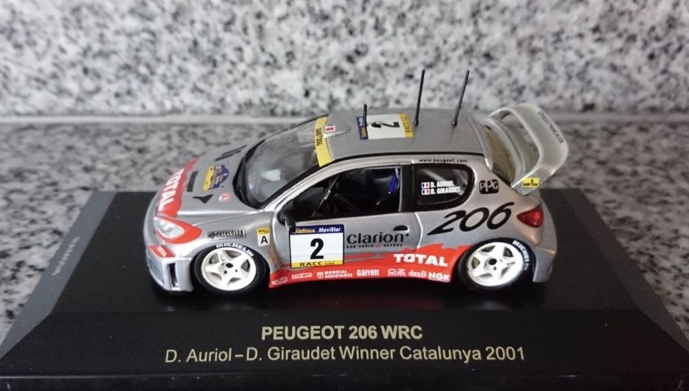 Peugeot 206 WRC - D.Auriol-D.Giraudet / Winner Catalunya 2001 /1/43