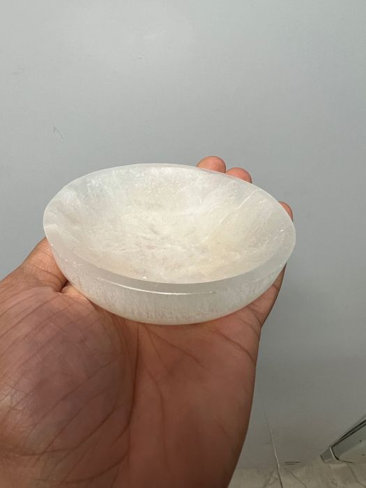 Selenite perfeito para colocar cristais em cima 10cm diametro