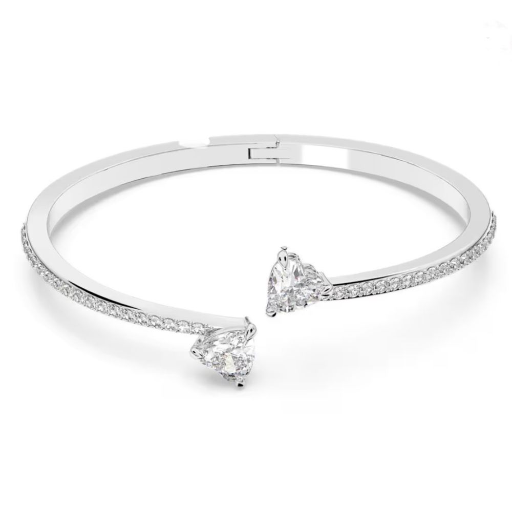Bracelete Swarovski Mesmera Coração, Nova - Banhada a Ródio