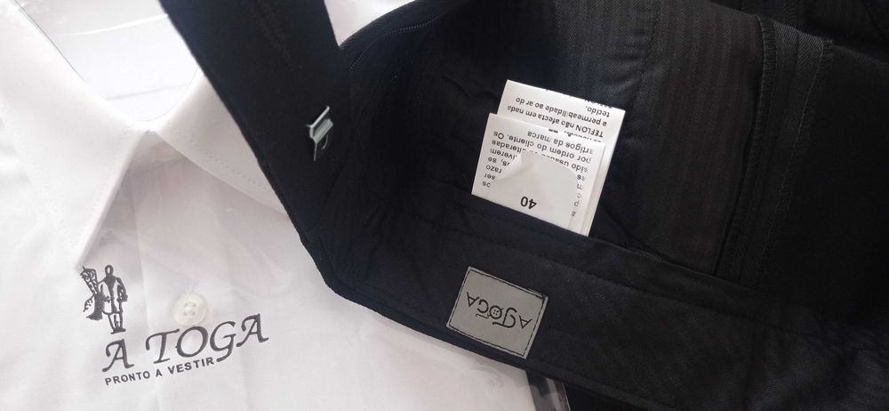 Vendo camisa e calças de fato académico homem "A TOGA" - NOVO