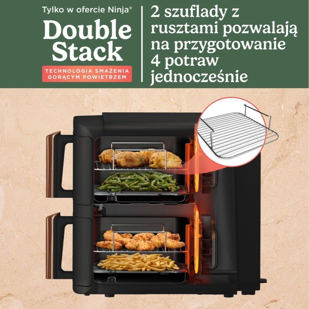 Frytkownica beztłuszczowa Ninja DOUBLE Stack XL Pionowa SL400EUCP