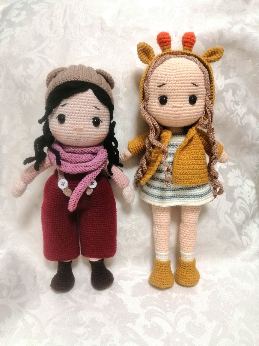 Лялька Соломія, в'язана лялька  україночка, кукла вязаная жирафка
