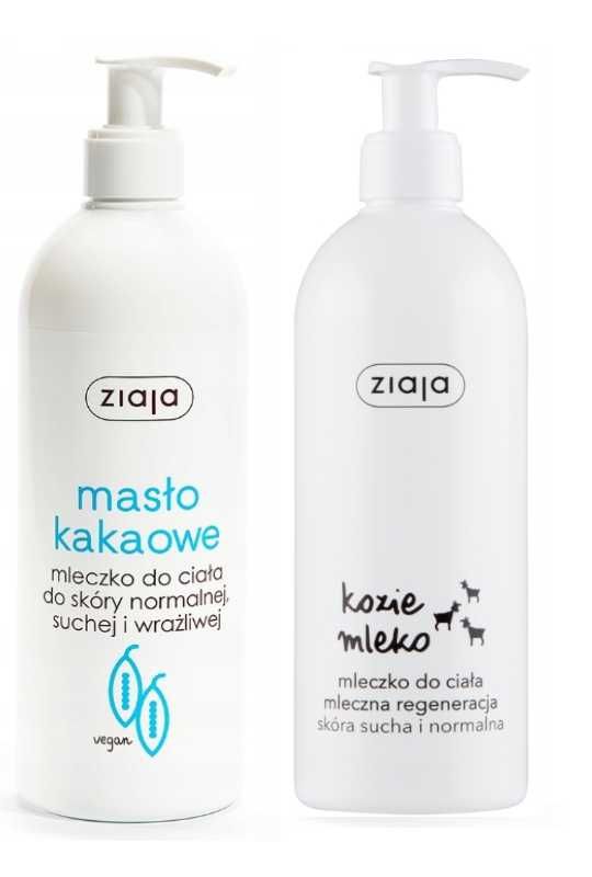 ZESTAW ZIAJA x400 ml mleczko do ciała Kozie Mleko + Masło Kakaowe