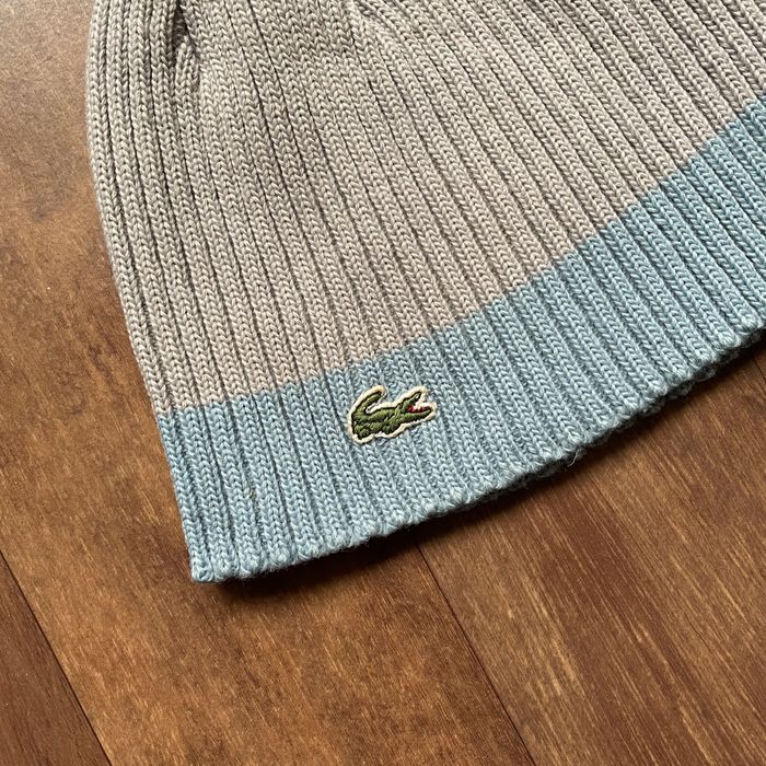 Вовняна шапка Lacoste оригінал сіра