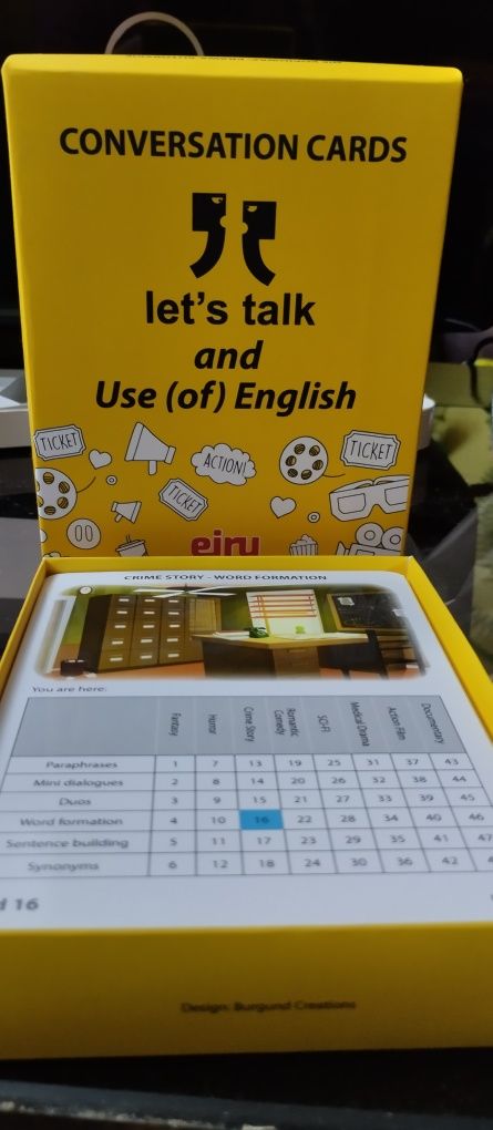 Conversation cards-use of English. EIRU