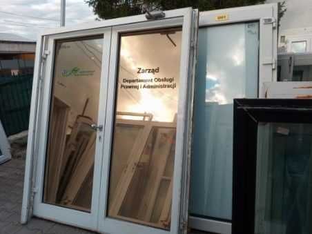 Drzwi wejściowe pcv alu  140/210 cm z dostawką